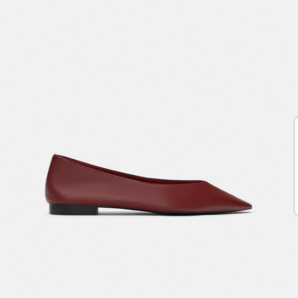 Zara Burgundy Flats